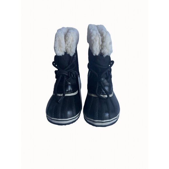 Sorel Children’s Sz 10 Yoot Pack Winter Snow Boots Nylon Black New - Picture 2 of 9
